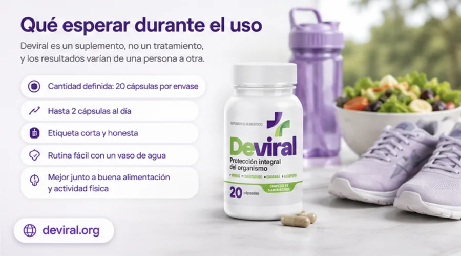 Deviral — cápsulas tomadas con un vaso de agua